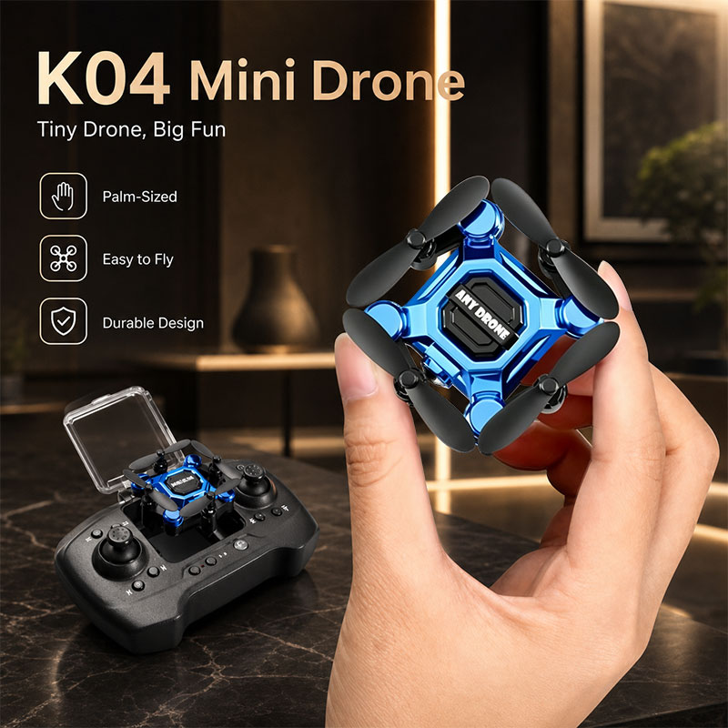 Fpv Brushless Rc Drone 4K - SNQP K04 Mini Foldable Drone 4K
