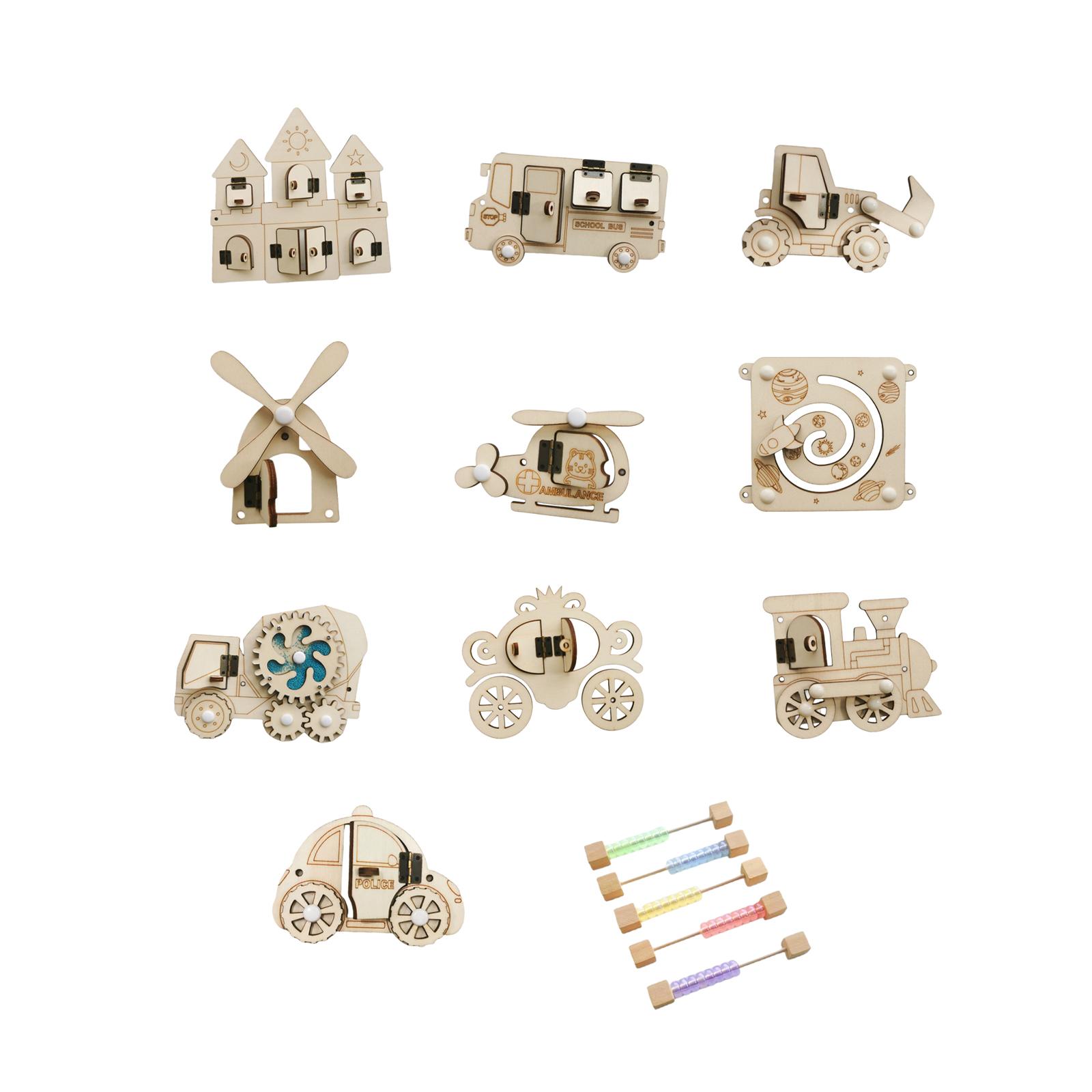 Wooden Busy Board DIY Door Bol - Montessori Wooden Busy Board Toddler ulasan dan harga