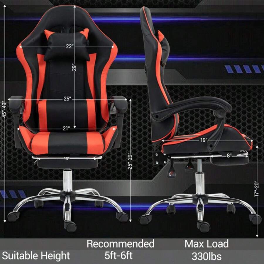 Gaming Chair With Massage Lumb - Video Games ulasan dan harga